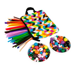 Smarts & Crafts Fuzzy Sticks and Wood Beads Craft Kit (241 Pieces)