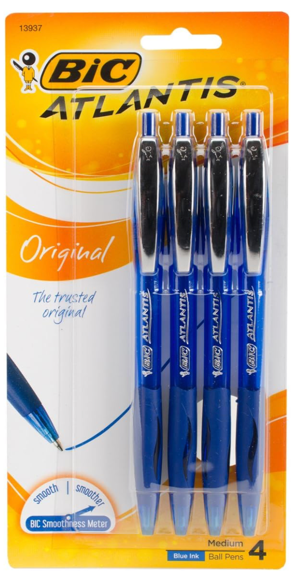 BIC ATLANTIS SOFT PENNA SFERA A SCATTO, PUNTA 1 MM, INCHIOSTRO BLU 9021321 BIC ATLANTIS SOFT PENNA SFERA A SCATTO, PUNTA 1 MM, INCHIOSTRO BLU 9021321