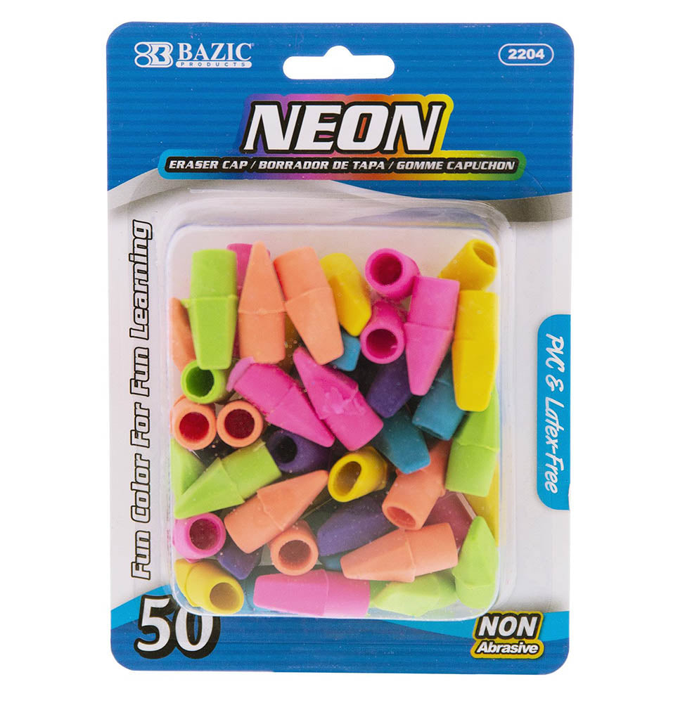 Pencil Wedge Cap Erasers - 144 per box - Item No: 461