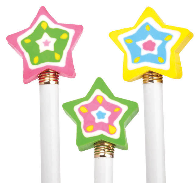 Star Pencil Top Erasers for Kids - 48 Pcs - Colorful Eraser Caps Toppe ·  Art Creativity