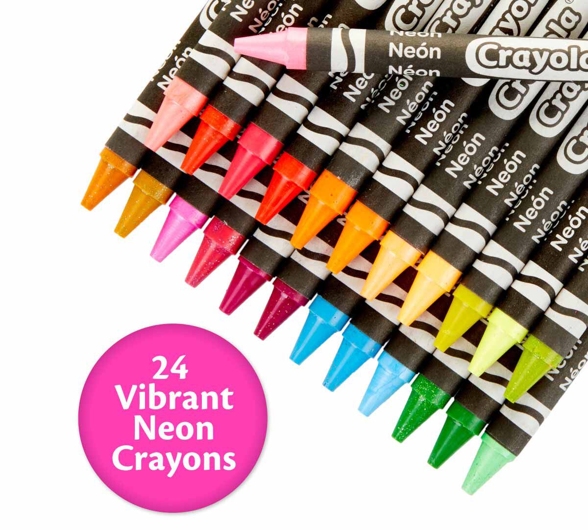Crayola Self-Adhesive Paper Letters, Assorted Neon Colors, 4, 180 Characters per Pack, 3 Packs