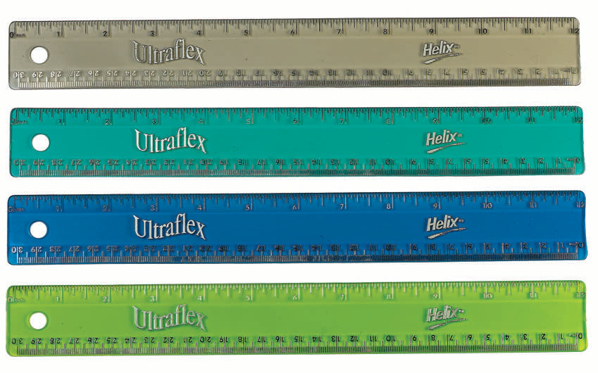 Helix 12 Plastic Ruler Colors May Vary