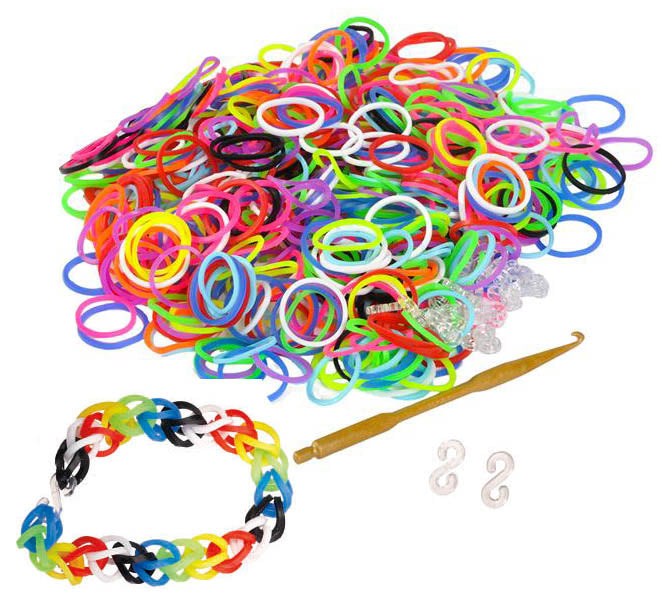 FUN LOOM Rubber Bands Bracelet Making Kit Kids Silicone Bands