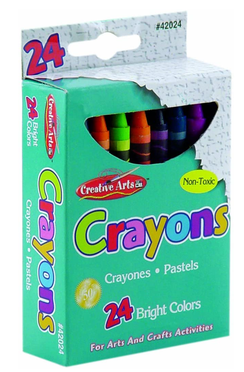 Creative Arts by Charles Leonard Crayons, Assorted Colors, 24 Crayon Box (42024)