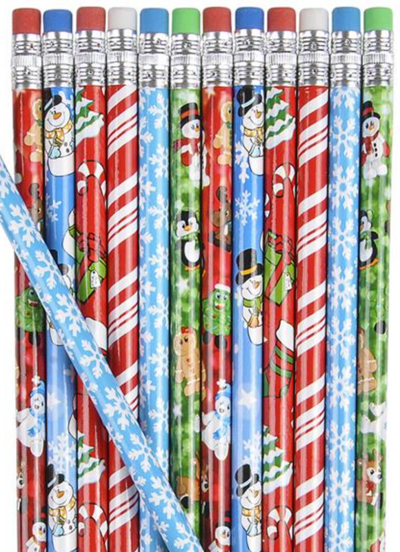 Assorted Christmas Pencils (144 per unit) #76942 (I-13)