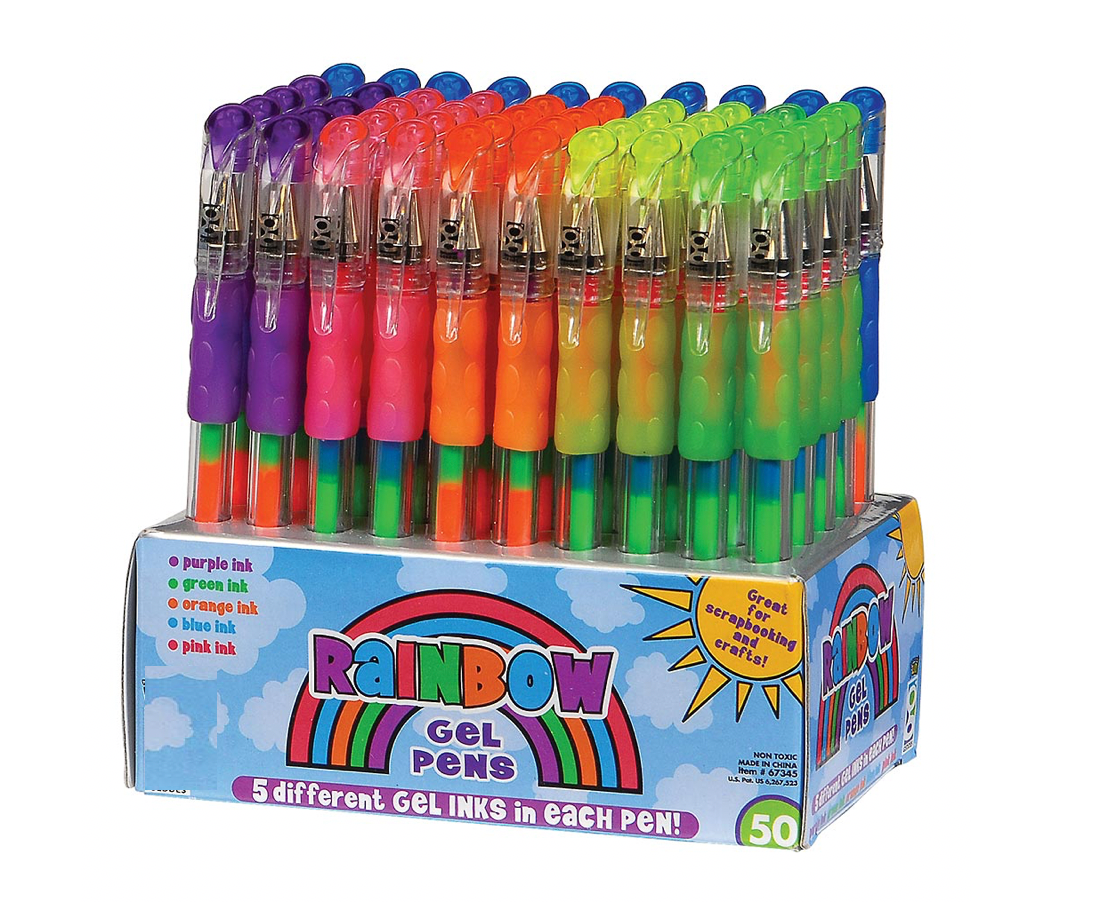 Colorful Rainbow Gel Pen Set (Pack of 12, Multicolor) – KundanTraders