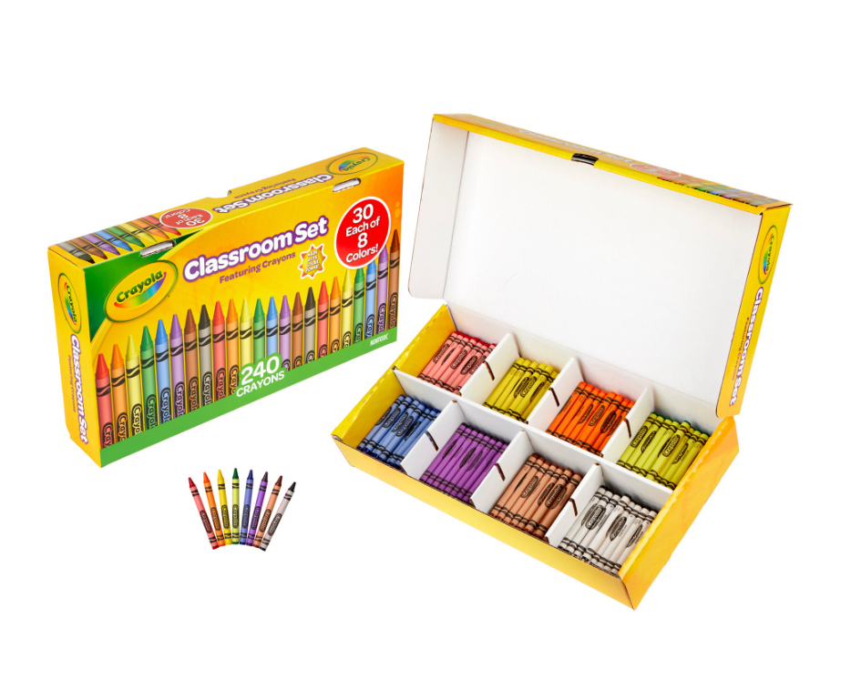 Crayola Crayons Classroom Set 30 Sets of 8 Teacher Supplies 240 Total NEW  SEALED
