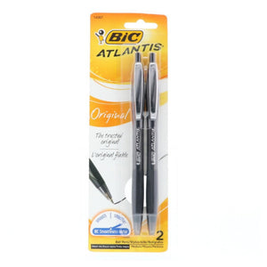 Bic Atlantis Retractable Pen, blk (2 pack) VCGP23 (D-5)