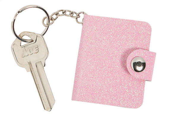 Pink Mini Glitter Notebook Keychains (12 unit) #13953058, A-42