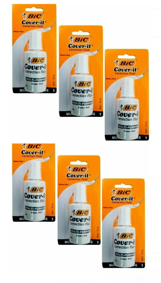Bic cover best sale it correction fluid