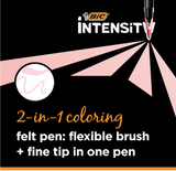 BIC Intensity Dual Felt Tip Pens, 6-Count Pack, Assorted Pastel Felt Pens #FPFDT6