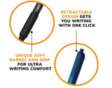 BIC Soft Feel Retractable Pen, Med. Black Ink (6pack), #SCSMP51BP, BC-11