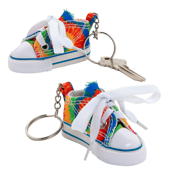 Tie-Dye Canvas Tennis Shoe Keychains (12 unit) 14103905, H-5