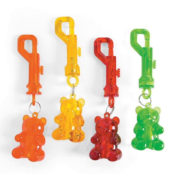 Gummy Teddy Bear Backpack Clip Keychains, #13683123, B-39