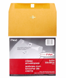Mead Clasp Envelopes 9 x 12 Brown  4 Pack - Envelopes, #760212, E-47