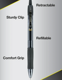 Pilot G2 Retractable Gel Pens- 0.7mm, Black ink, 3 Piece, A-20