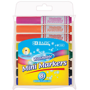 Mini Marker Set, Washable, broad pt. (12 packs/unit), #1220 (E-30)