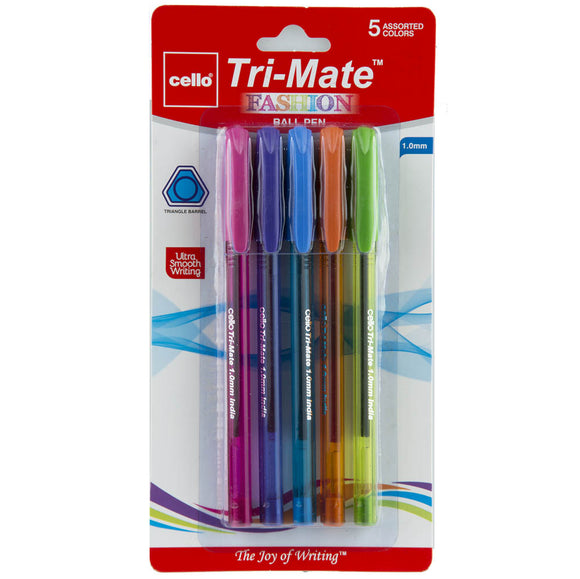 Cello Tri-Mate Fashion Pens, Assorted (60 pens per unit) #153246 (A-3)