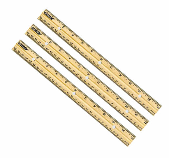 12 Inch Wood Ruler, #306