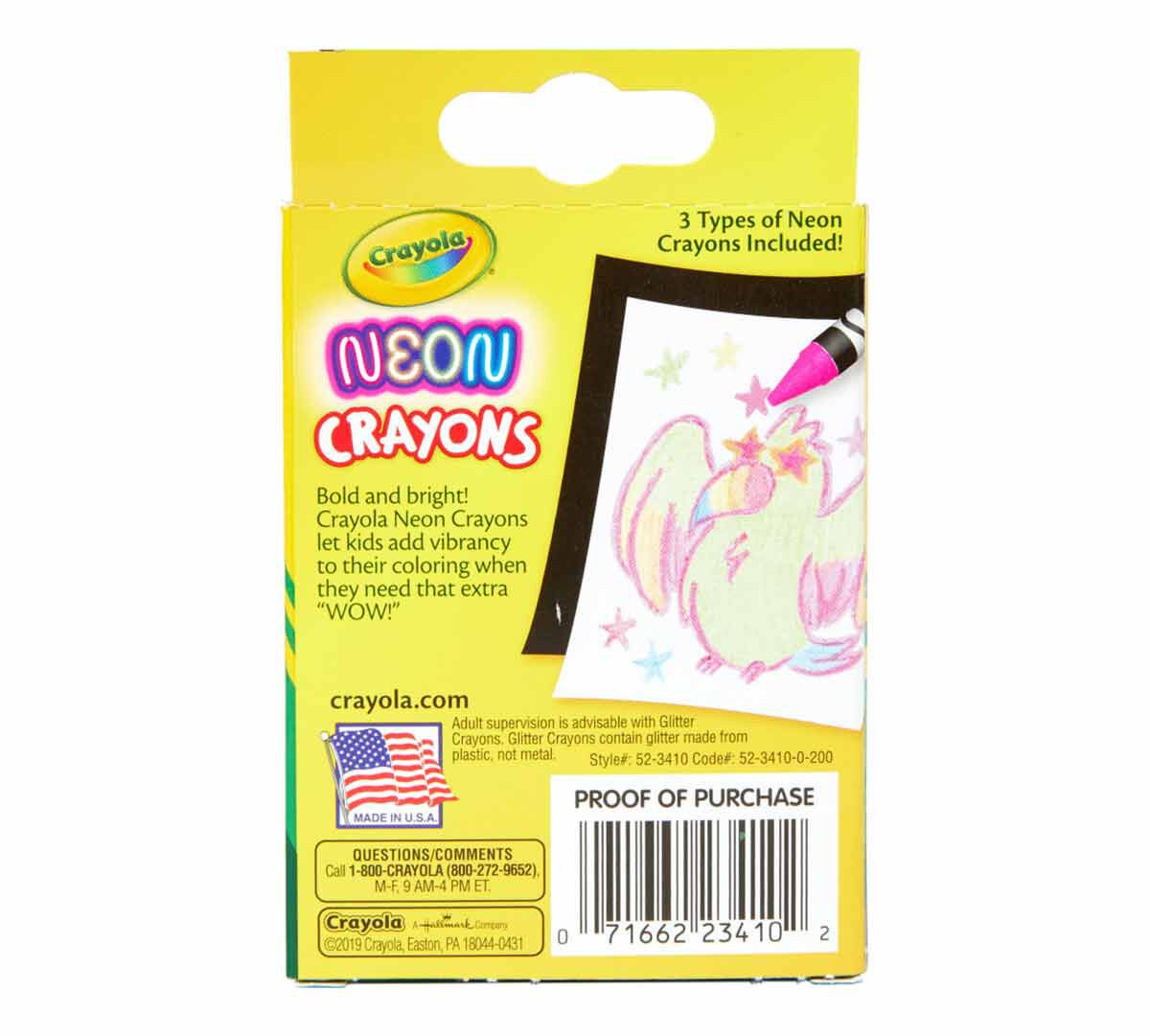 Crayola Neon Crayons (1 bx) #3410 – StudentSupply.com