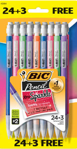 Bic Sparkle Mechanical Pencil, .7mm, 144 + 18 FREE (162 pencils/unit), #40696 (D-16)