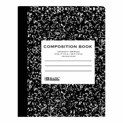 Composition Book, Black Marble, CR, #5050