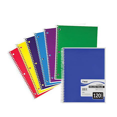 Mead 3 Subject Notebook, CR, #5748