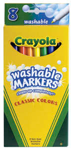 Crayola Washable Markers, fine pt, #587809