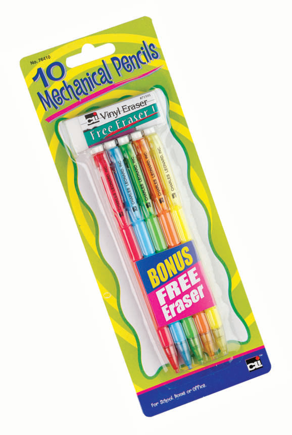 Mechanical Pencil Value Pack .7mm w/6 FREE Erasers (60/unit) #76410 (B-26)