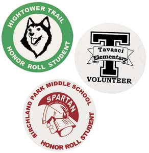 Custom Imprint School Mascot Removable 4 inch Stickers, AS024R