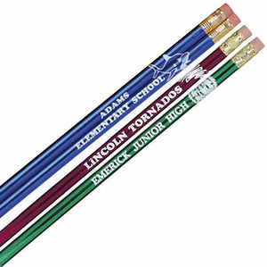 Custom Print School Pencil, Metallic Colors (3 gross minimum), MET03
