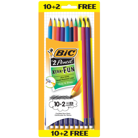 12 pack Bic Xtra Fun Pre-sharpened Pencil, #PGEP10