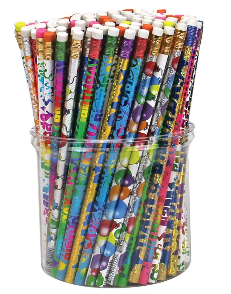Birthday Blitz Pencils - 12 pencils.