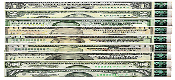 Money Pencils, Assorted Designs Dollar Bills (144 per unit) #3340, D-46
