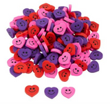 Mini Smile Face Heart Erasers (144 per unit), #9339 (G-29)
