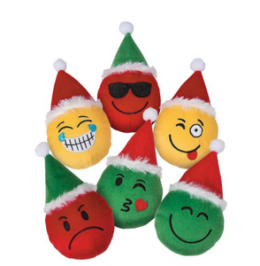 Plush Santa Emoji, (12/unit), #52173 (H-7)