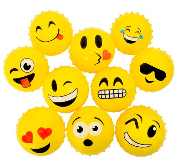 Emoji Knobby Balls, 10 pieces per unit, (D-61)