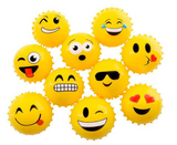 Emoji Knobby Balls, 10 pieces per unit, (D-61)