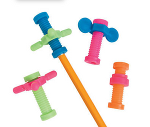 Twisty Nut/Bolt Pencil Toppers, (48 per unit), #2364 (D-49)