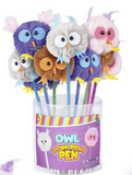 Owl Pom Pom Pen (12 per unit), #21062 (H-13)