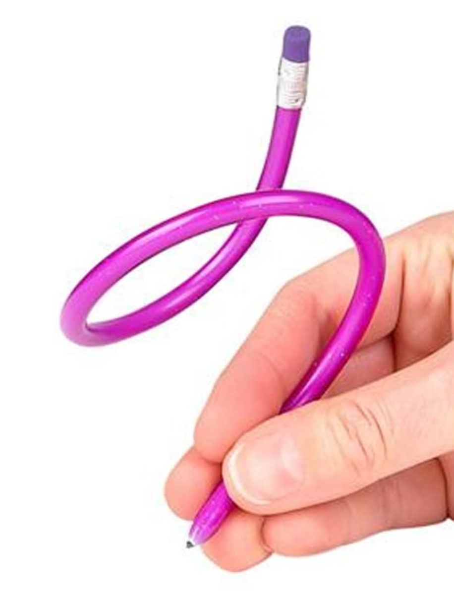 Neon Glitter Pencils - Flexible Bendable (Pack of 6)