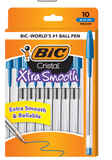 BIC Cristal Xtra Smooth Stic Pen, Blue (60 per unit)