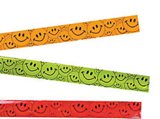 Smile Face Slap Bracelets (12 per unit) #24/1163 (C-3)