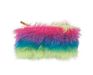 Rainbow Fur Pencil Pouch (6 per unit) #13820593 (A-64)