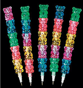 Stackable Bear Mechanical Pencils (5 per unit) #9-594 (G-1)