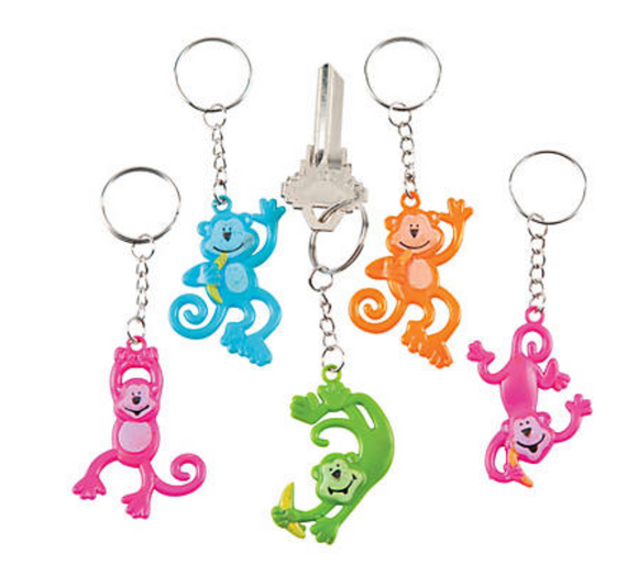 Backpack with monkey keychain clearance