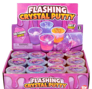 CRYSTAL FLASHING PUTTY SLIME 12 per unit SKFLPUT D 10