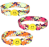 SMILE FACE BRAIDED BRACELET, #JBBRSWO, L-23