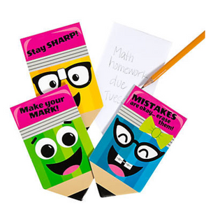 Silly Smile Face Pencil Notepads  (12 per unit) #14113526, C-23