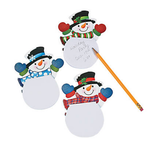 Snowman Notepads (12 per unit) #4/22090, B-48